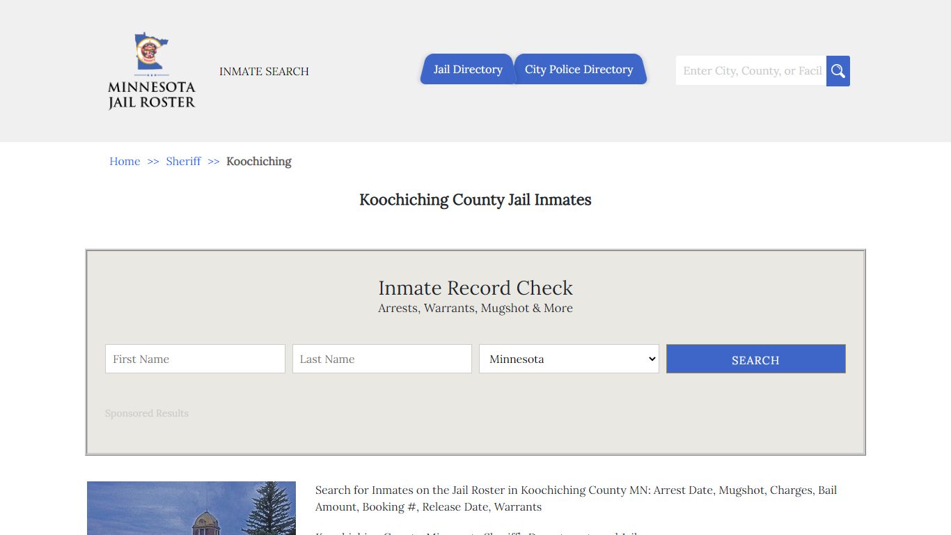 Koochiching County Jail Inmates | Jail Roster Search